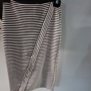 Zara Monochrome Striped Pencil Skirt